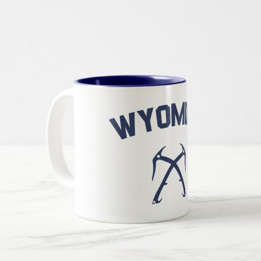 Wyoming Ice Climbing Zweifarbige Tasse (Vorderseite Links)