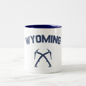 Wyoming Ice Climbing Zweifarbige Tasse (Mittel)