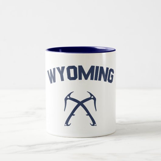 Wyoming Ice Climbing Zweifarbige Tasse (Mittel)
