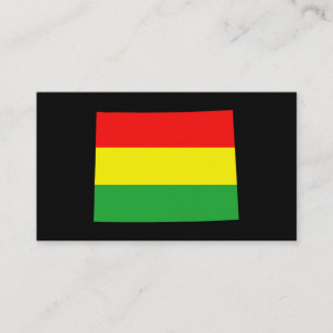 Wyoming in Rasta-Farben Visitenkarte