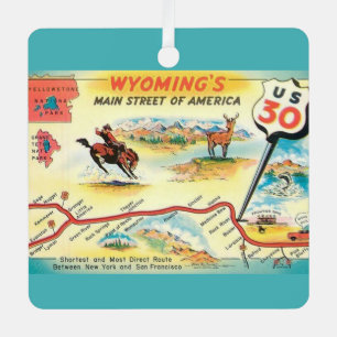 Wyoming-Kartenornament Ornament Aus Metall