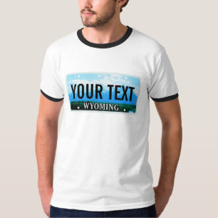 Wyoming-Kfz-Kennzeichen T-Shirt