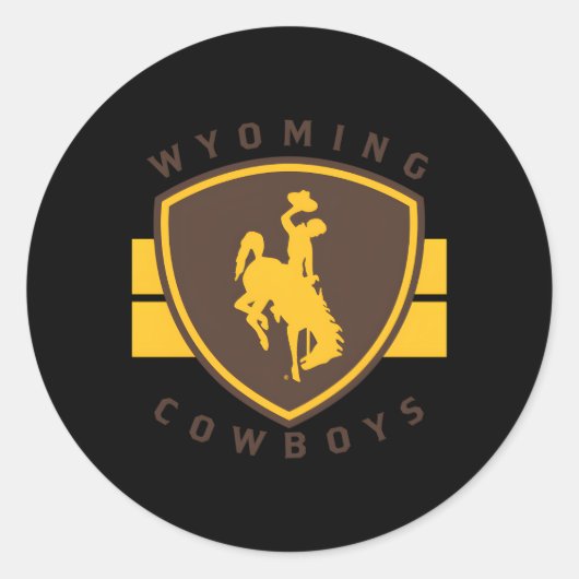 Wyoming Kuh abgeschirmter Streifen Runder Aufkleber (Vorderseite)