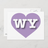 Wyoming Lavender Heart - I Liebe WY Postkarte (Vorne/Hinten)