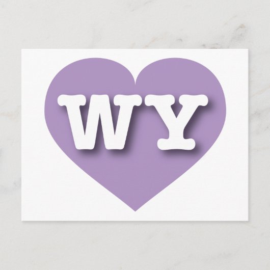Wyoming Lavender Heart - I Liebe WY Postkarte (Vorderseite)