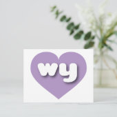 Wyoming lavender heart - ich Liebe warum Postkarte (Stehend Vorderseite)
