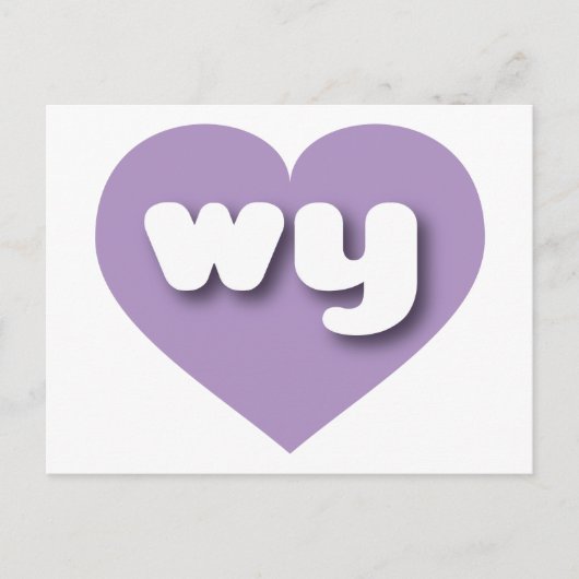 Wyoming lavender heart - ich Liebe warum Postkarte (Vorderseite)