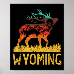 Wyoming - Liebe Natur Vintage Wandern 70er 80er Poster