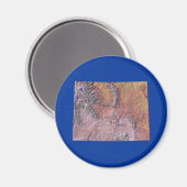 Wyoming Map Magnet (Vorderseite/Rückseite)