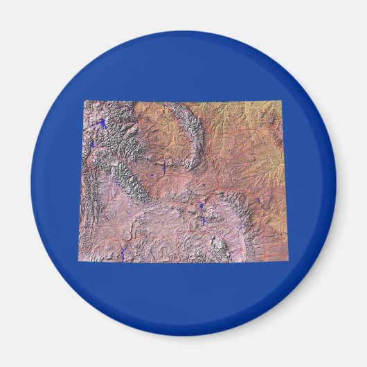 Wyoming Map Magnet (Vorne)