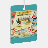Wyoming Map Organisation Ornament Aus Metall (Vorderseite Rechts)