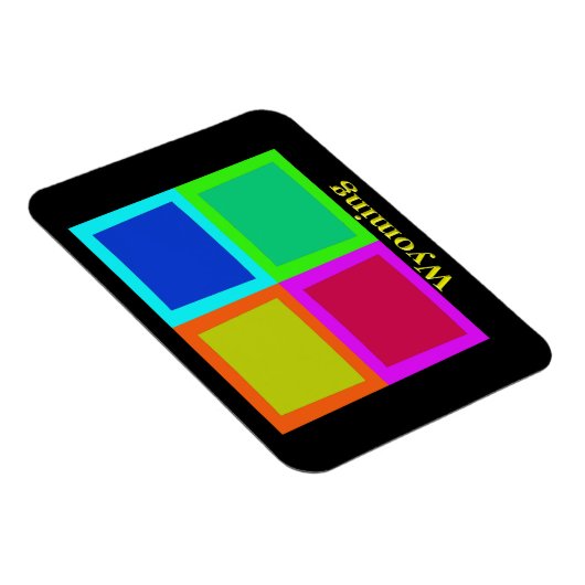 Wyoming Map-Silhouette Magnet (Rechte Seite)