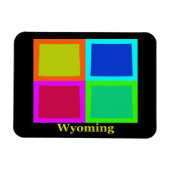 Wyoming Map-Silhouette Magnet (Horizontal)