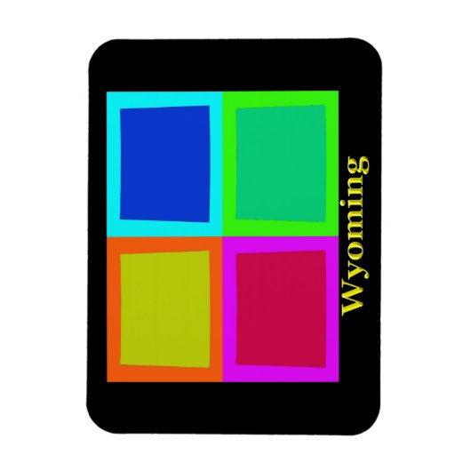 Wyoming Map-Silhouette Magnet (Vertikal)