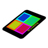 Wyoming Map-Silhouette Magnet (Linke Seite)