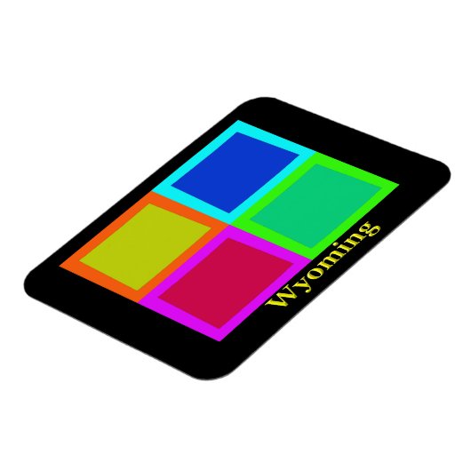 Wyoming Map-Silhouette Magnet (Linke Seite)