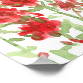 Wyoming Meadowlark Songbird Indian Paintbrush Poster (Ecke)