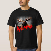 Wyoming mit Elch T-Shirt (Vorderseite)