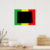 Wyoming mit Rasta Colors Poster (Küche)