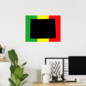 Wyoming mit Rasta Colors Poster (Heimbüro)