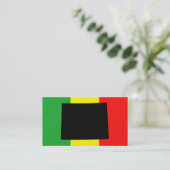 Wyoming mit Rasta Colors Visitenkarte (Stehend Vorderseite)