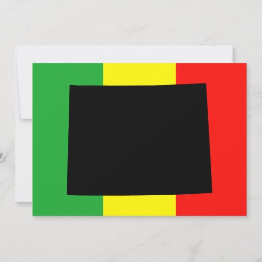Wyoming mit Rasta-Farben Einladung (Vorderseite)