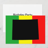 Wyoming mit Rasta-Farben Einladung (Vorne/Hinten)