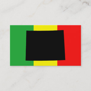 Wyoming mit Rasta-Farben Visitenkarte