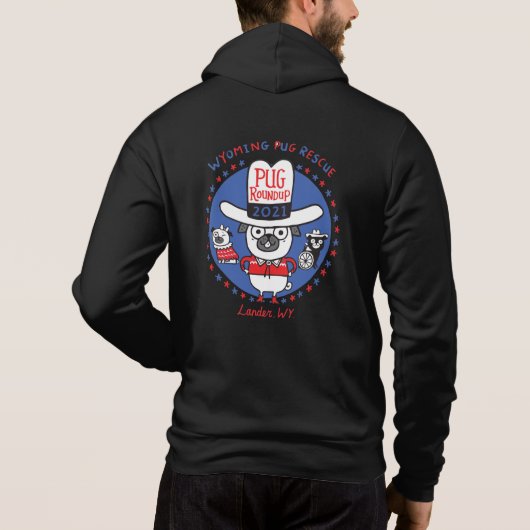 Wyoming Mops Rescue Mops Roundup 2021 Hoodie (Rückseite)