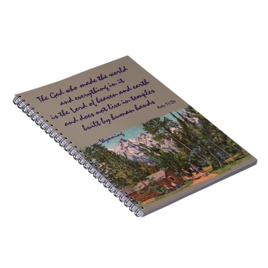 Wyoming Mountains Christliches Notebook Notizblock (Rechte Seite)