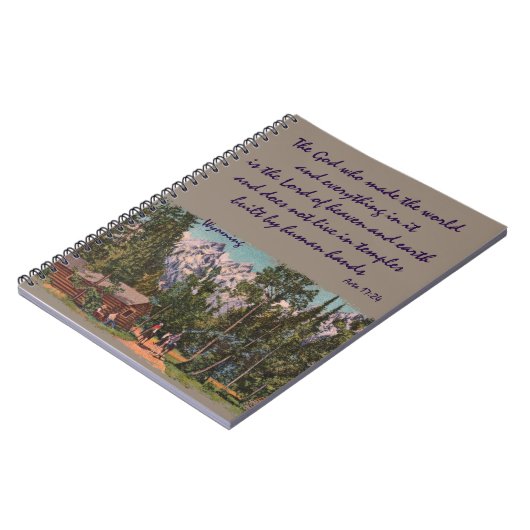 Wyoming Mountains Christliches Notebook Notizblock (Linke Seite)
