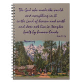 Wyoming Mountains Christliches Notebook Notizblock (Vorderseite)