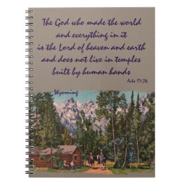 Wyoming Mountains Christliches Notebook Notizblock