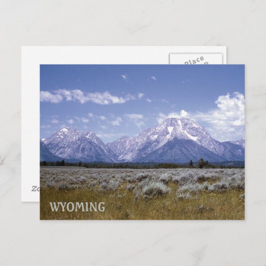 Wyoming Mountains Postkarte (Vorne/Hinten)