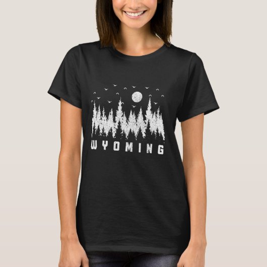 Wyoming Nature Lover Forest Wandern T-Shirt (Vorderseite)