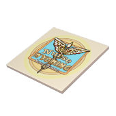 Wyoming Nurse Caduceus Tile Fliese (Seite)