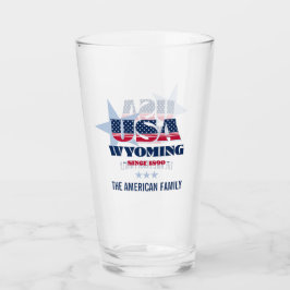 Wyoming Patriotic Pride Personalisiert Glas