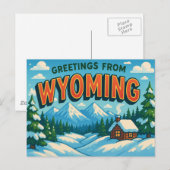 WYOMING Postcard Postkarte (Vorne/Hinten)