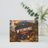 Wyoming Postcard Postkarte (Stehend Vorderseite)