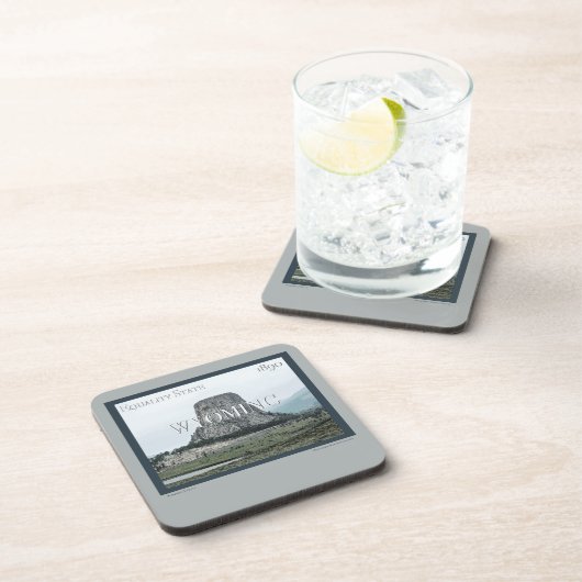 Wyoming Poster Getränkeuntersetzer (Rechte Seite)
