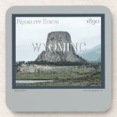 Wyoming Poster Getränkeuntersetzer (Vorderseite)