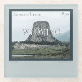 Wyoming Poster Glasuntersetzer (Vorderseite)