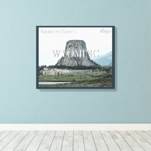 Wyoming Poster Leinwanddruck (Insitu (Holzboden))