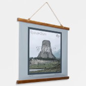 Wyoming Poster Wandteppich Mit Holzrahmen (Gewinkelt)