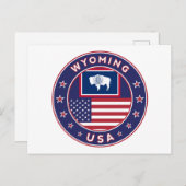 Wyoming Postkarte (Vorne/Hinten)