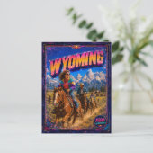 Wyoming Postkarte 80er Retro (Stehend Vorderseite)