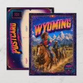Wyoming Postkarte 80er Retro (Vorne/Hinten)