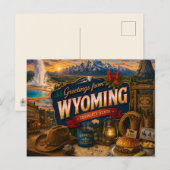 Wyoming-Postkarte Postkarte (Vorne/Hinten)