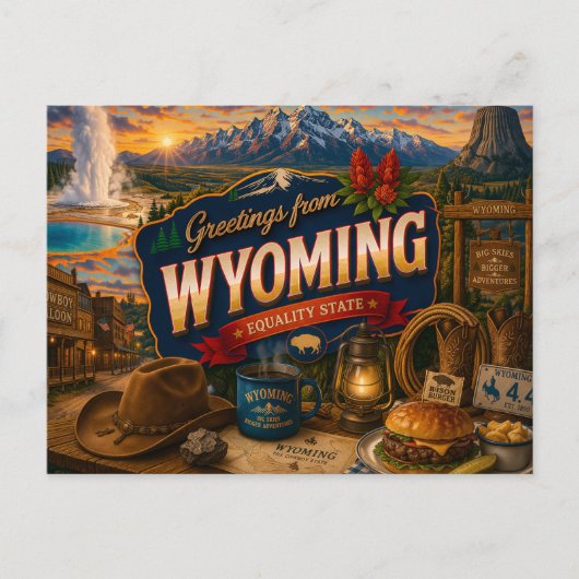 Wyoming-Postkarte Postkarte (Vorderseite)