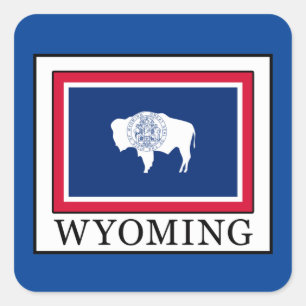 Wyoming Quadratischer Aufkleber